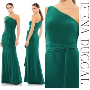 Ieena for Mac Duggal one shoulder gown size 2